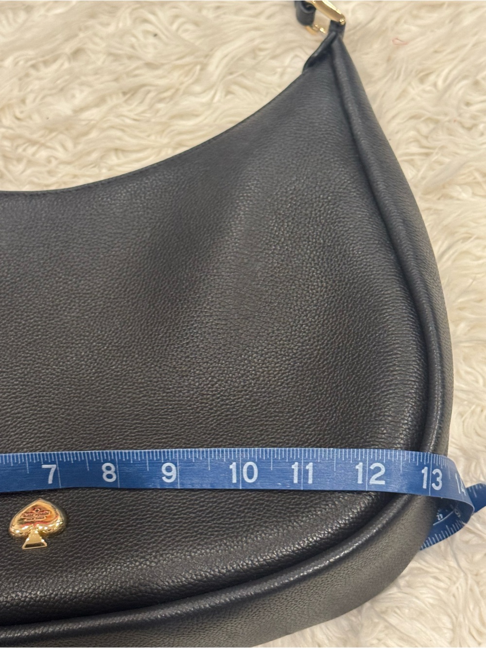 Kate Spade Kayla Pebbled Leather Shoulder Crossbody Bag Black KK055 - Picture 6 of 15